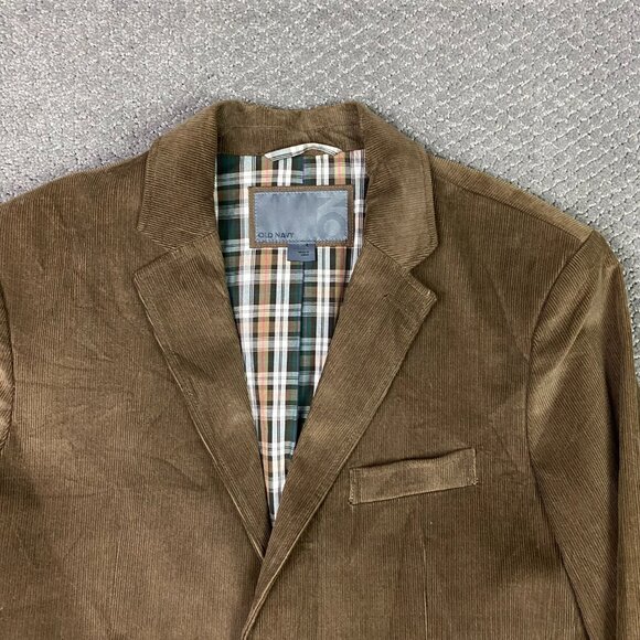 NWOT Old Navy Corduroy Blazer Sport Coat Men's Large Brown 42R - Picture 2 of 14